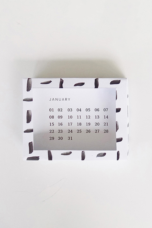 Printable 2017 Shadowbox Calendar
