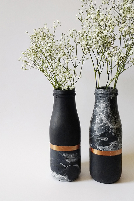 DIY Marble and Copper Vase